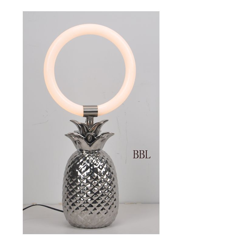 Lampen til LED-bord med keramisk ananas- og acryl-ring