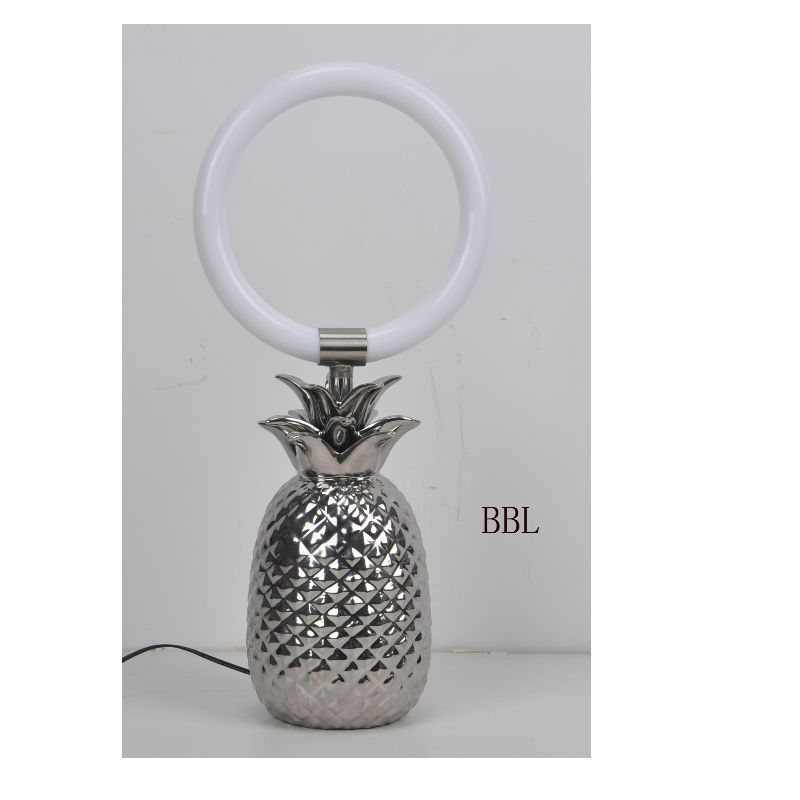 Lampen til LED-bord med keramisk ananas- og acryl-ring