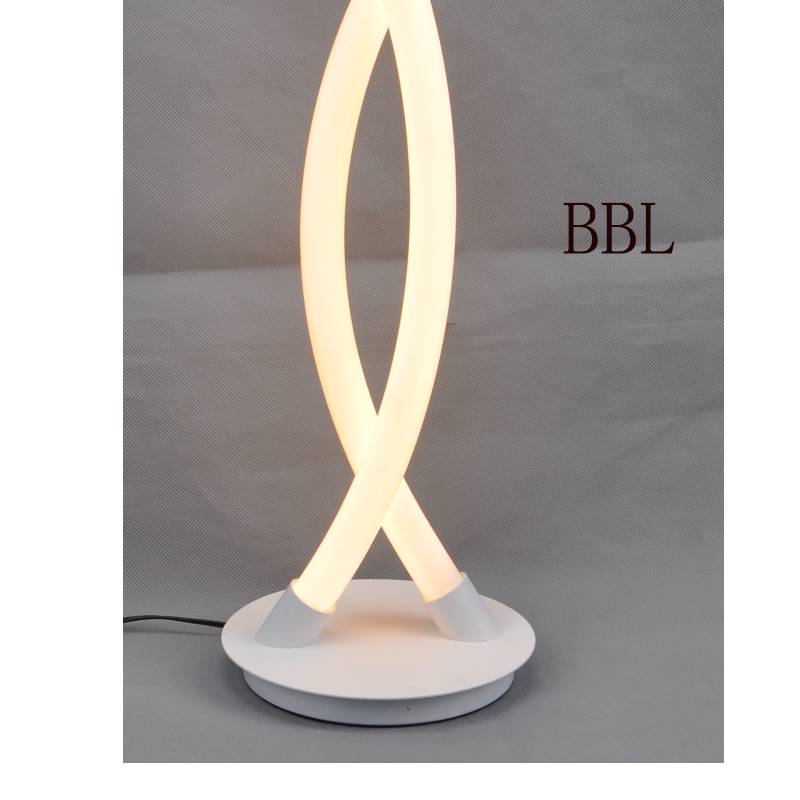 LED bordlampe med X akrylrør og uden skygge