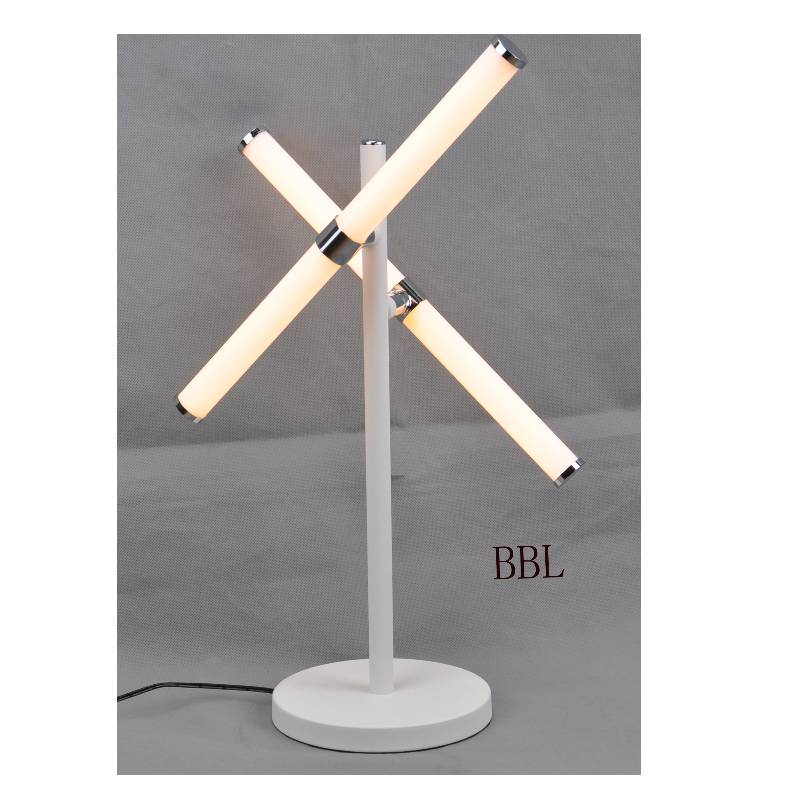 LED bordlampe med 2 stk drejeligt akrylrør uden skygge